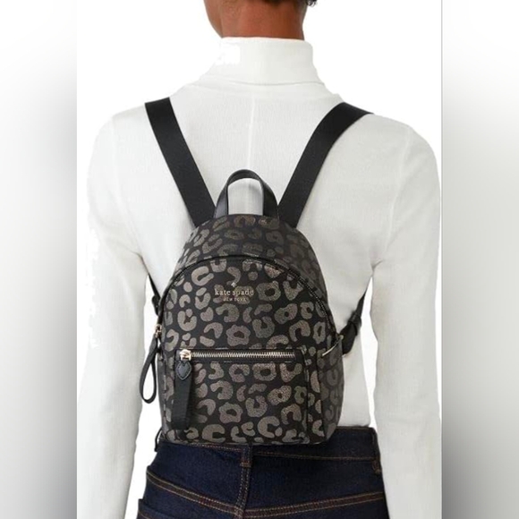 kate spade Handbags - Kate Spade Metallic Leopard Print Mini Backpack NWT Limited Edition